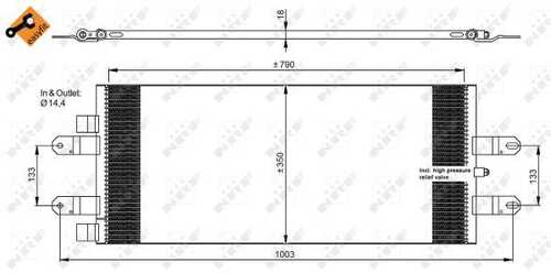 Радиатор кондиционера NRF 350043