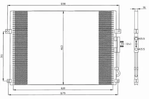 Радиатор кондиционера NRF 35275