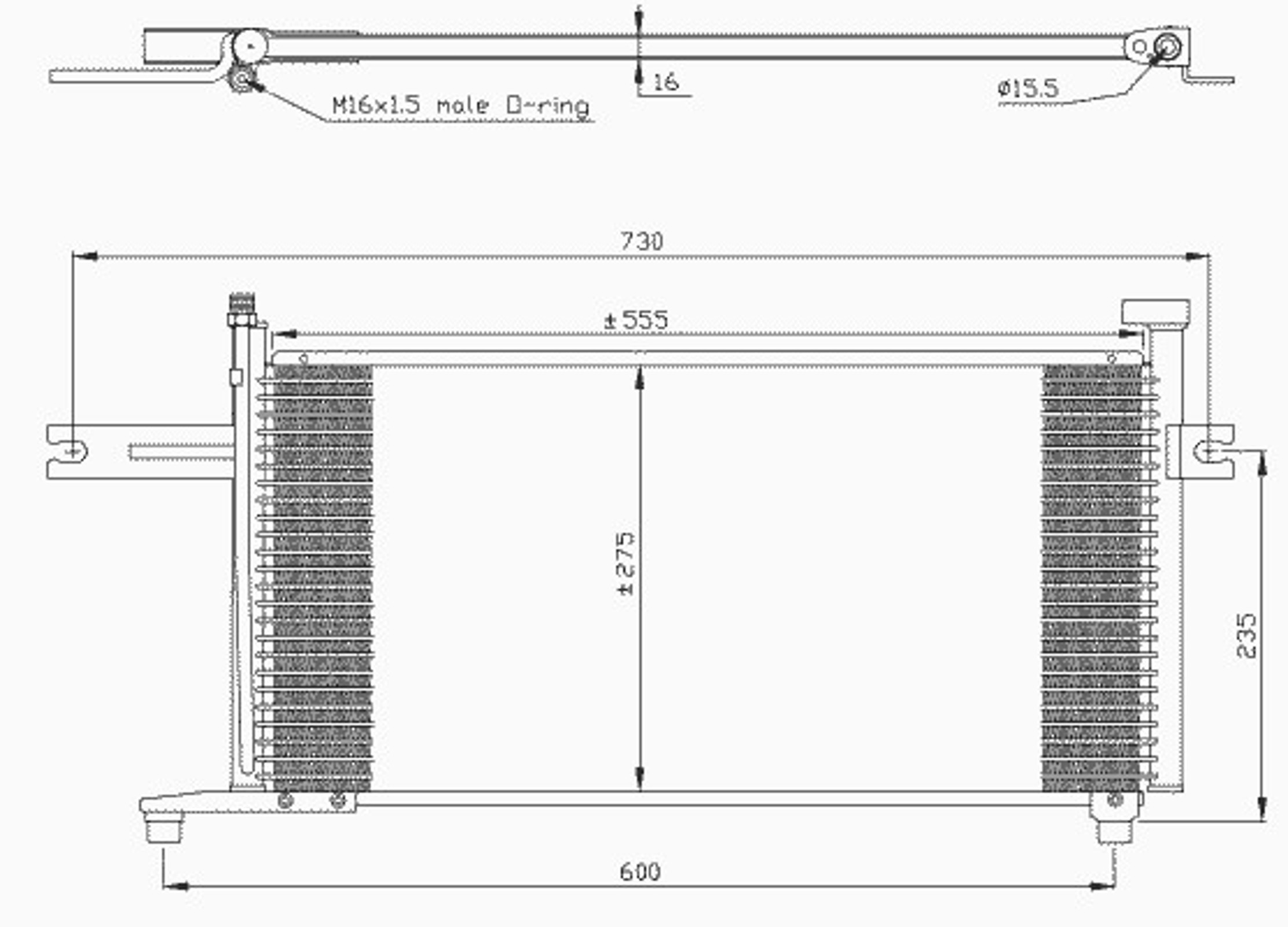Радиатор кондиционера NRF 35315