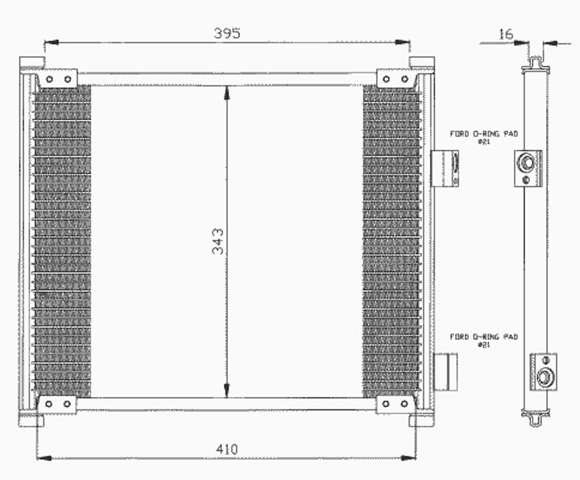 Радиатор кондиционера NRF 35357
