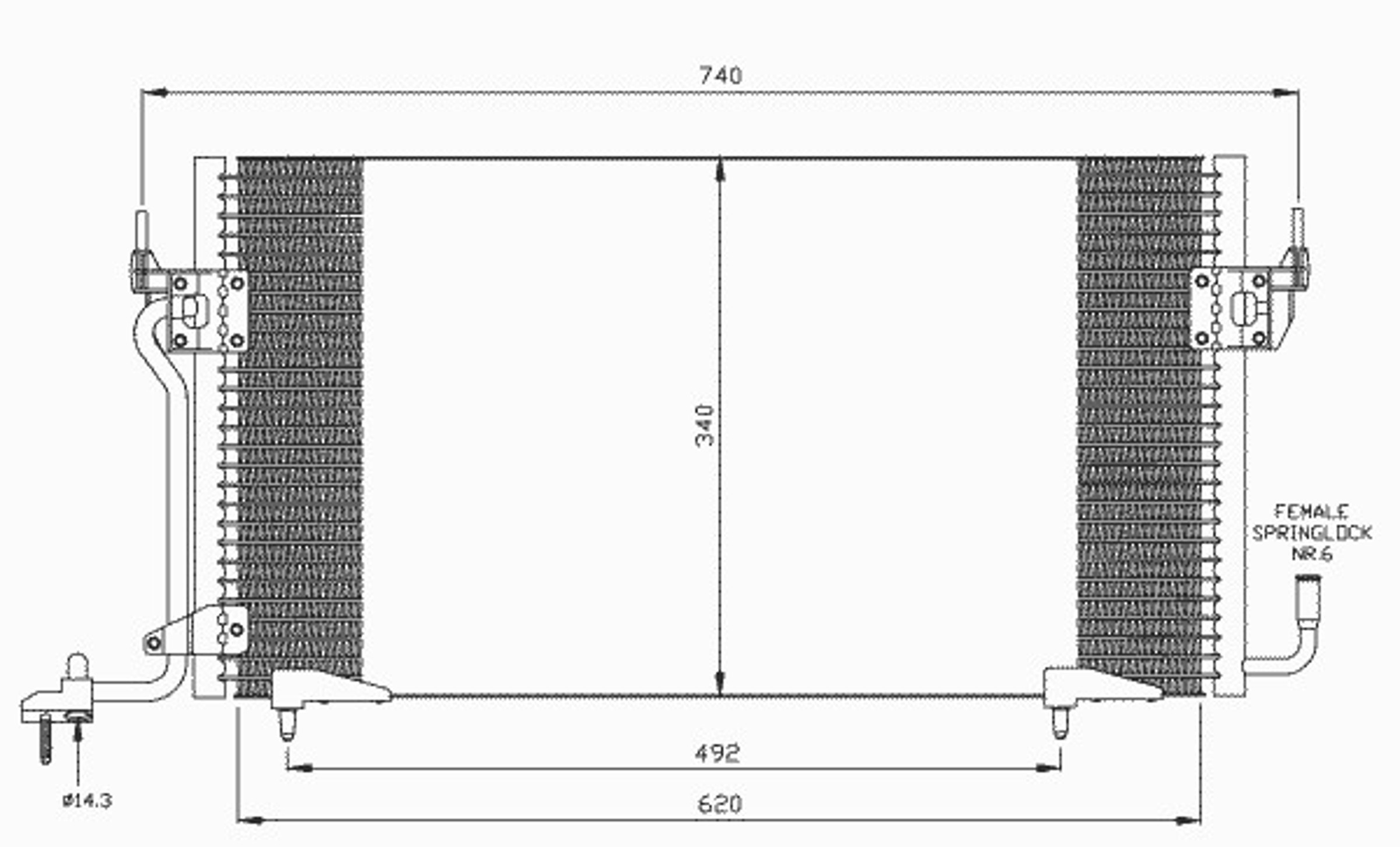 Радиатор кондиционера NRF 35439