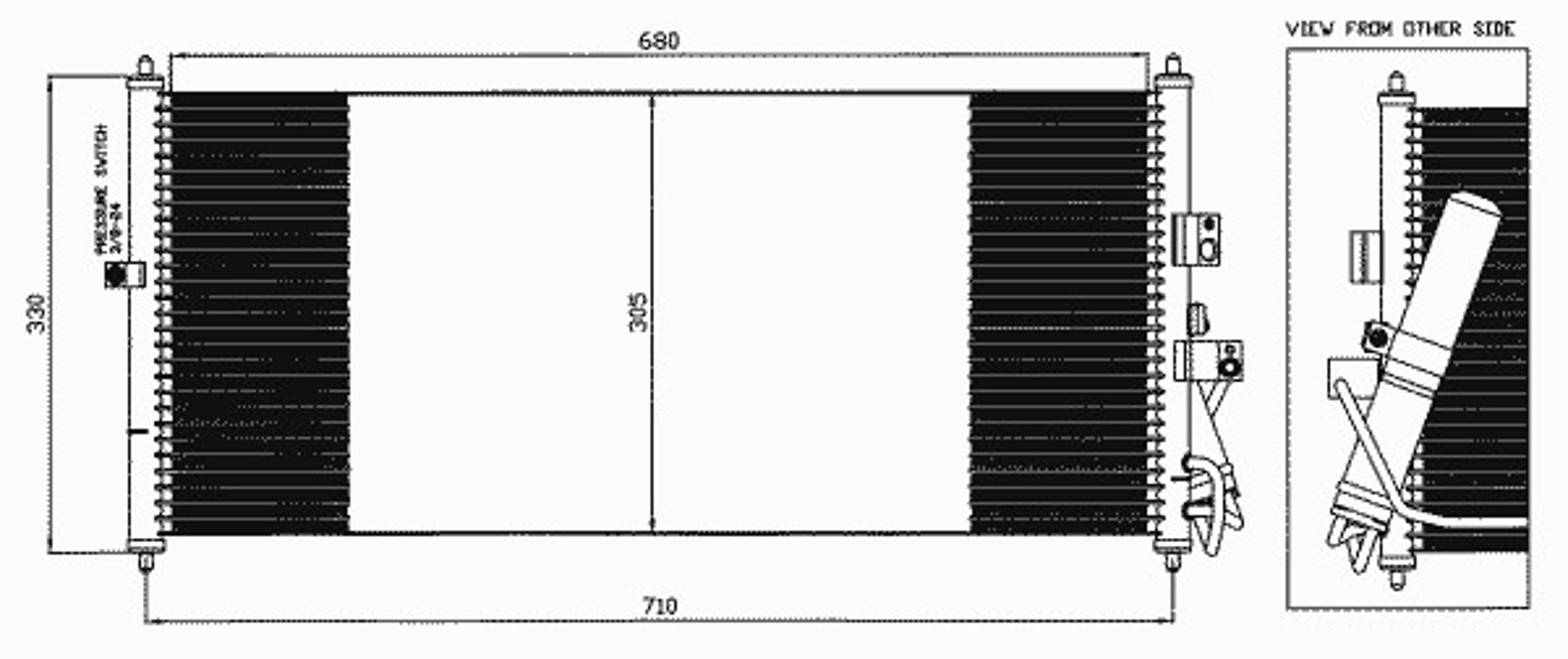 Радиатор кондиционера NRF 35563