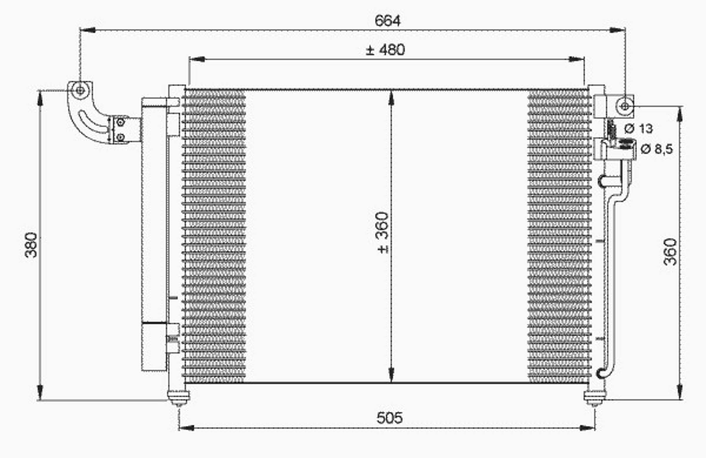 Радиатор кондиционера NRF 35852