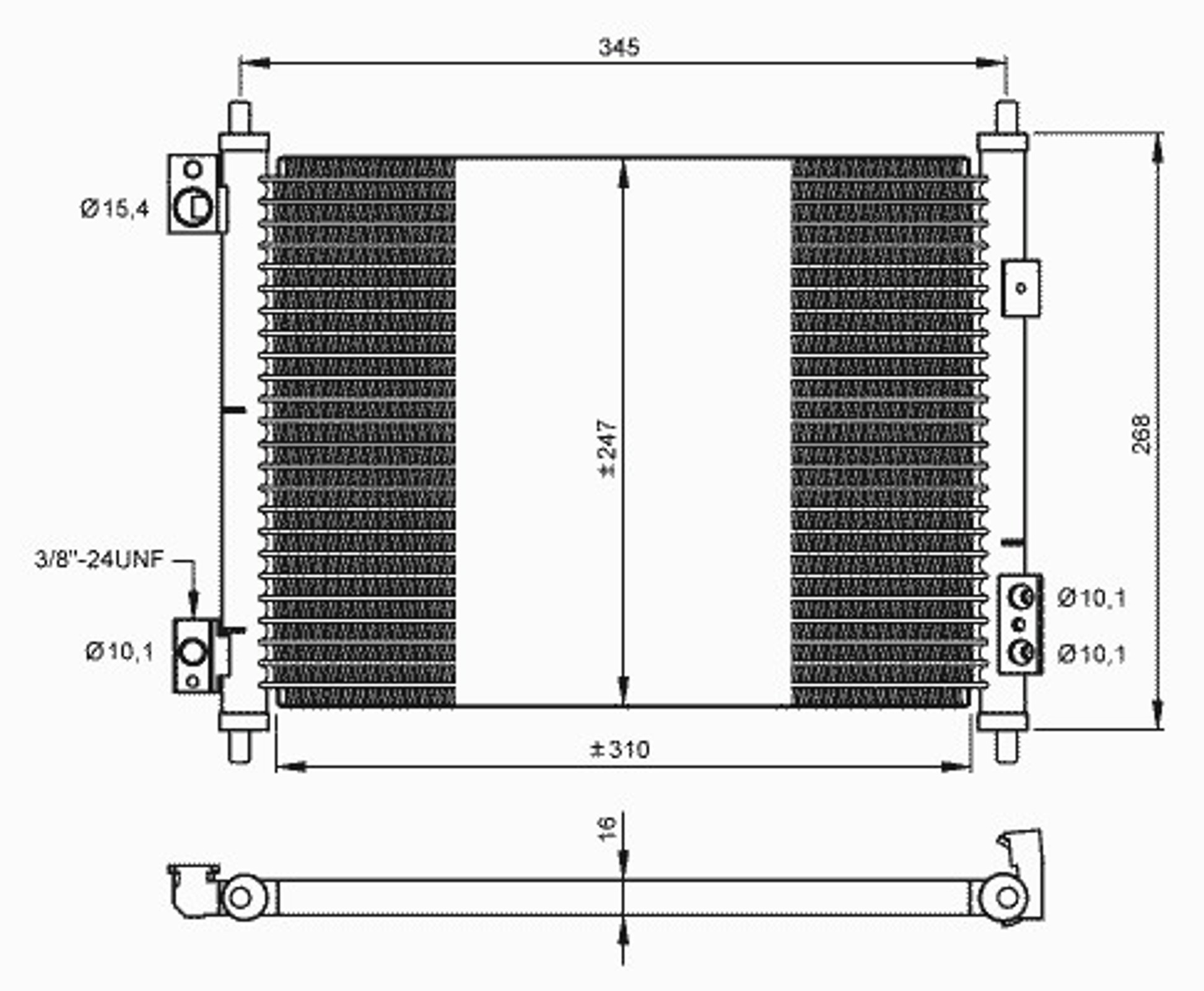 Радиатор кондиционера NRF 35926