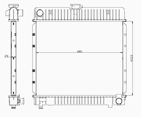 Радиатор охлаждение двигателя NRF 504250