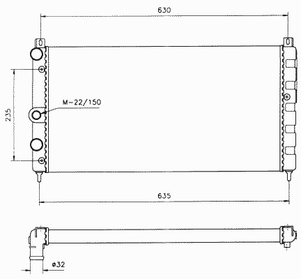 Радиатор охлаждение двигателя NRF 50560