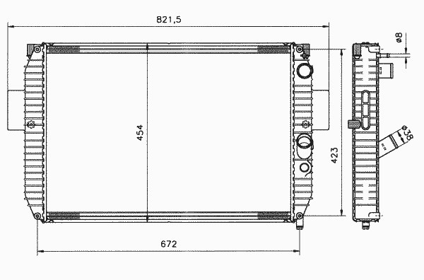 Радиатор системы охлаждения NRF 51564