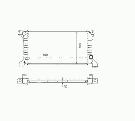 Радиатор охлаждение двигателя NRF 516212