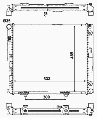 Радиатор охлаждение двигателя NRF 516573