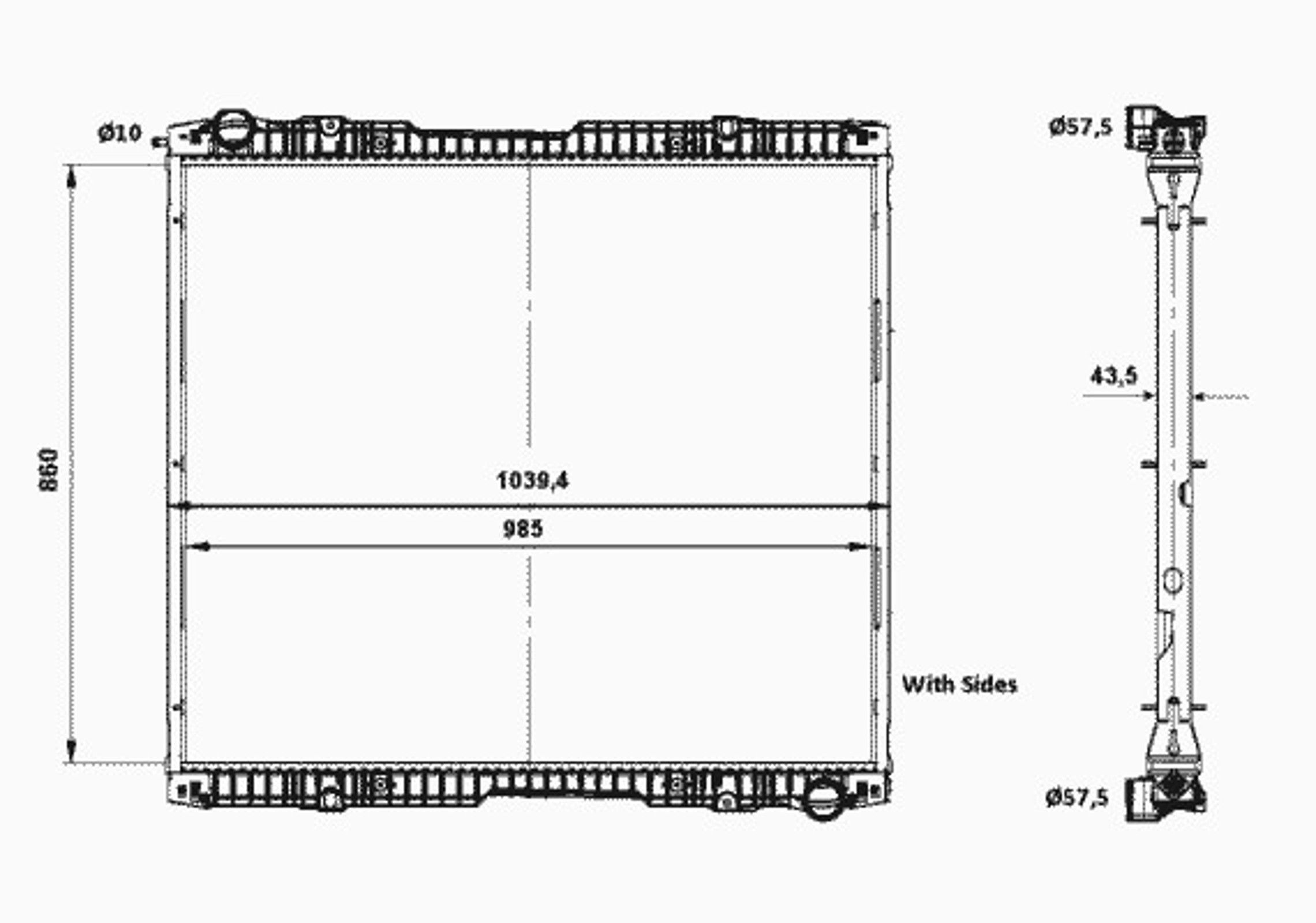 Радиатор системы охлаждения NRF 519739
