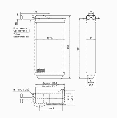 Радиатор отопителя NRF 52220