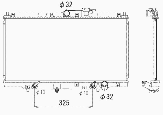 Радиатор охлаждение двигателя NRF 53328