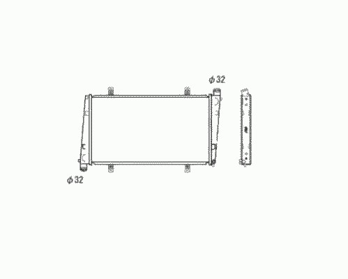 Радиатор охлаждение двигателя NRF 53483