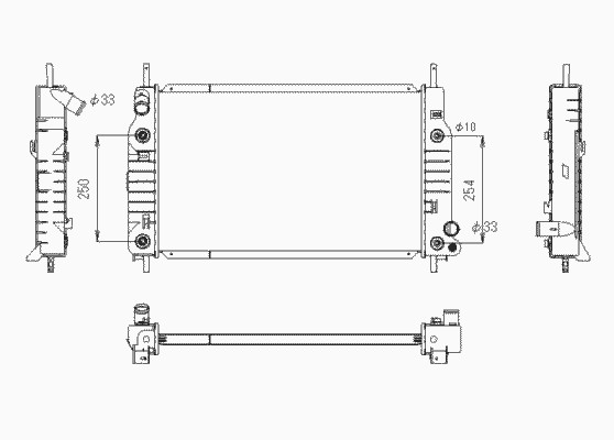 Радиатор охлаждение двигателя NRF 53748