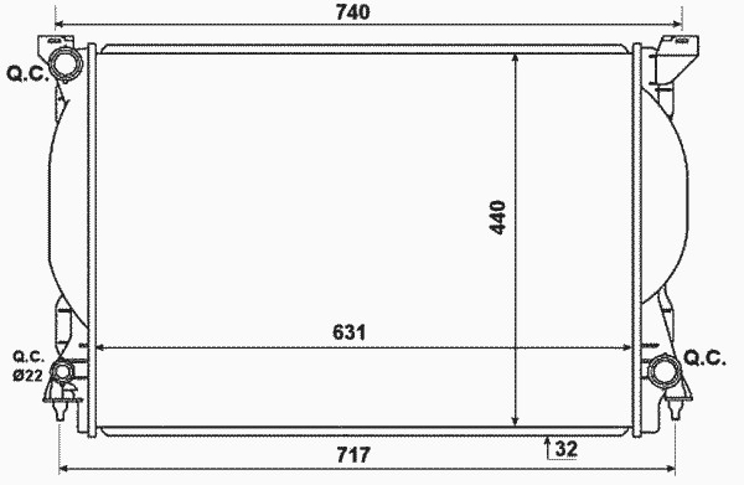 Радиатор системы охлаждения NRF 53957