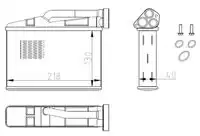 Радиатор отопителя салона NRF 54409