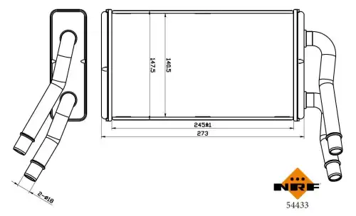 Радиатор отопителя ford transit 2006- NRF 54433