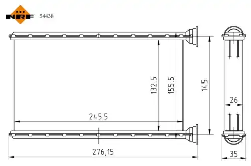 Радиатор отопителя mercedes-benz c-series 13- NRF 54438