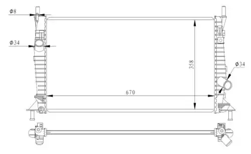 Радиатор охлаждения NRF 550014
