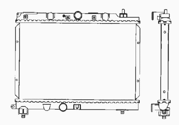 Радиатор охлаждение двигателя NRF 55306