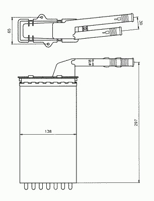 Теплообменник отопление салона NRF 58064