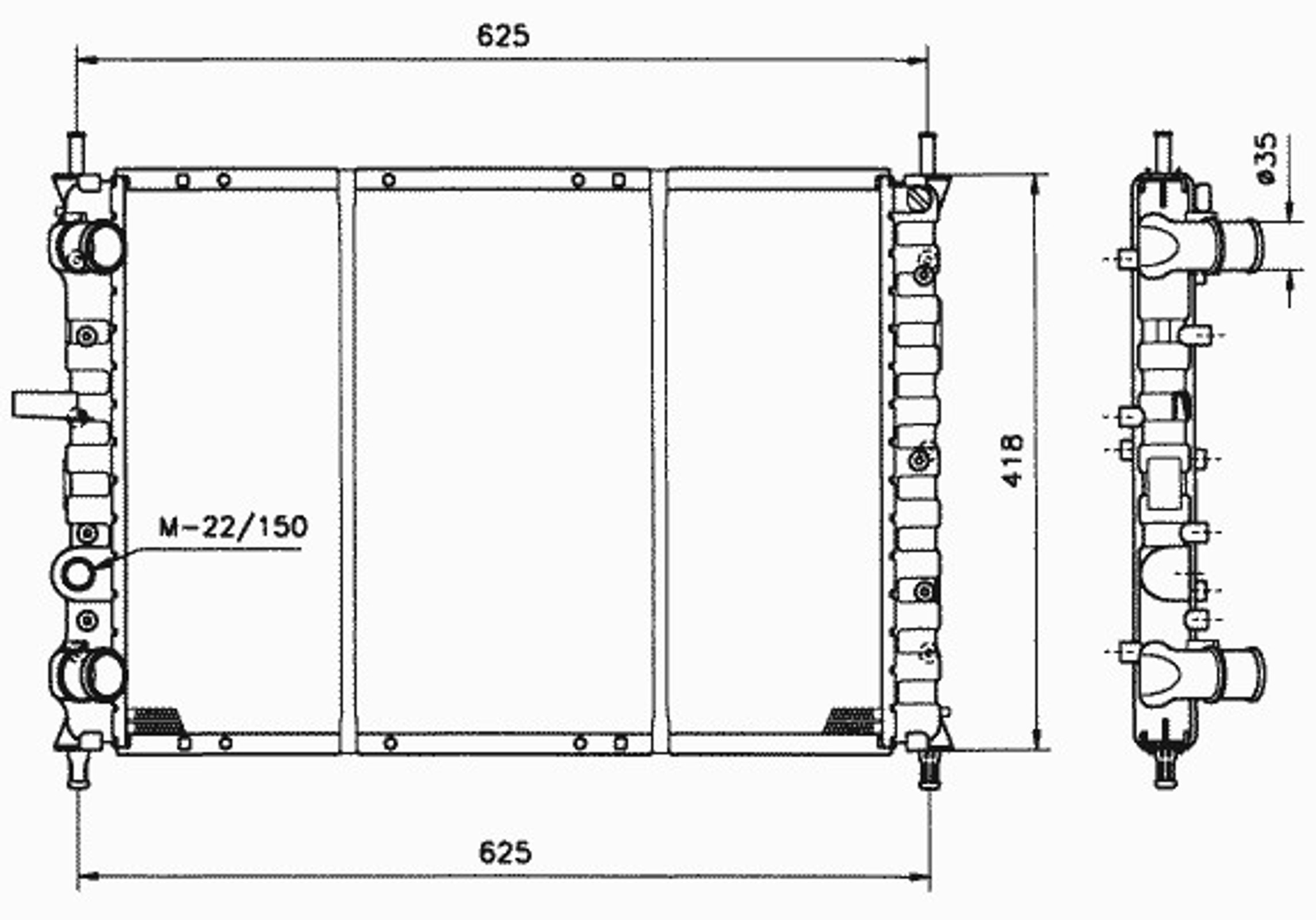 Радиатор системы охлаждения NRF 58122