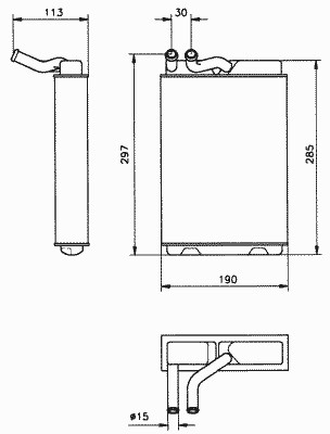 Теплообменник отопление салона NRF 58149
