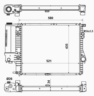 Радиатор системы охлаждения NRF 58165