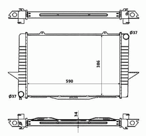 Nrf 58342 радиатор системы охлаждения NRF 58342