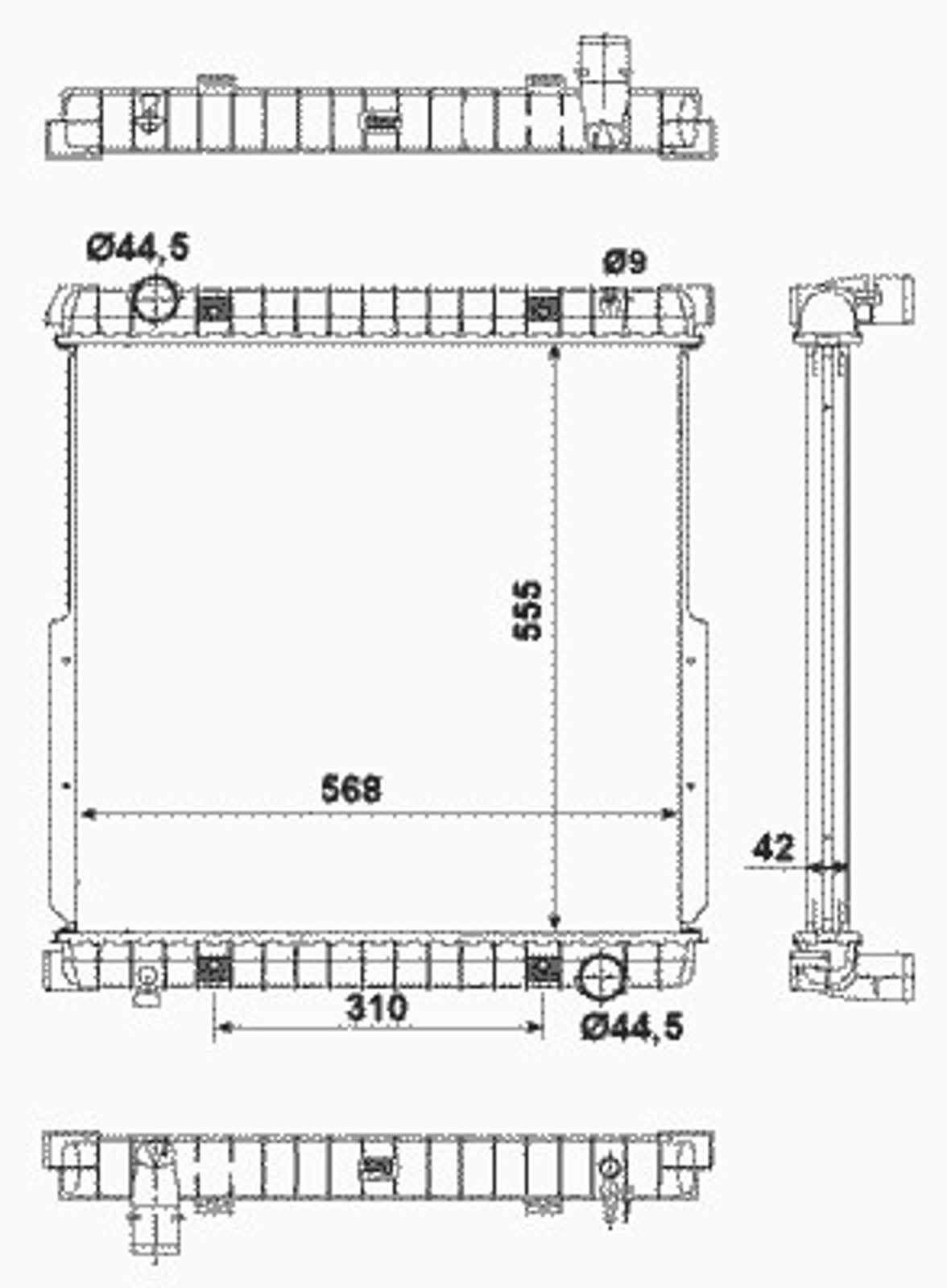 Радиатор охлаждения двигателя iveco eurocargo 00- NRF 58377