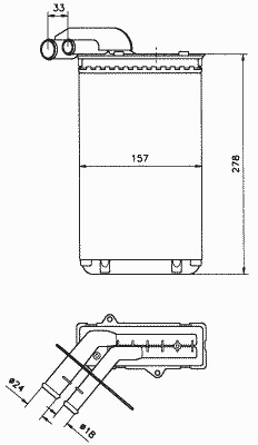 Радиатор отопителя NRF 58836