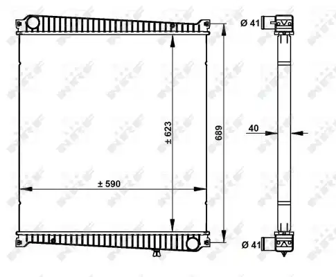 Радиатор системы охлаждения renault mascott 3.0d 99- NRF 59212