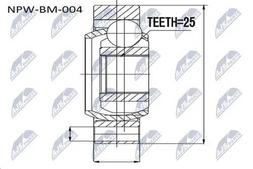 Шрус внутренний bmw x5 e53 00-05 задний NTY NPW-BM-004