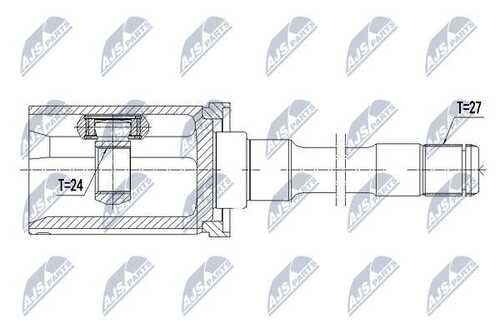 Шрус bmw xdrive 5 gt f07 f07n 09- 7 f01 f02 f03 f04 09- /првый передний NTY NPW-BM-063