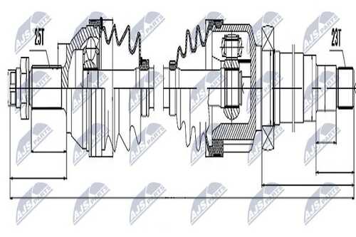 Привод в сборе ford focus i 1.41.61.8 98-04 /прав. тип