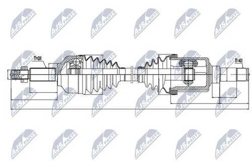 Npw-fr-073 полуось приводная NTY NPW-FR-073