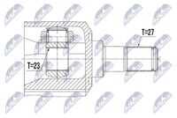 Шрус внутр. к-кт hyundai santa fe 4wd 00-06 задний NTY NPW-HY-531