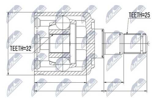 Шрус наружный land rover freelander 1996-2001 NTY NPW-LR-002