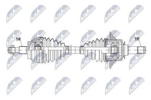 Вал полуоси (привод в сборе) NTY NPW-ME-068