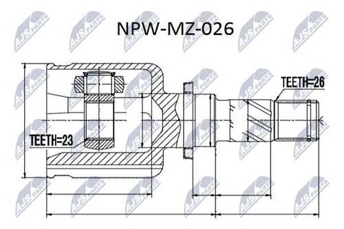 Шрус NTY NPW-MZ-026
