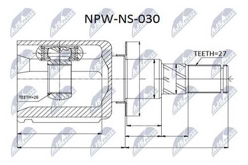 Шрус внутренний NTY NPW-NS-030