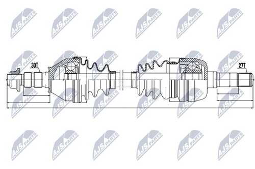 Полуось opel astra j 2.0cdti 09- мкпп правая NTY NPW-PL-043