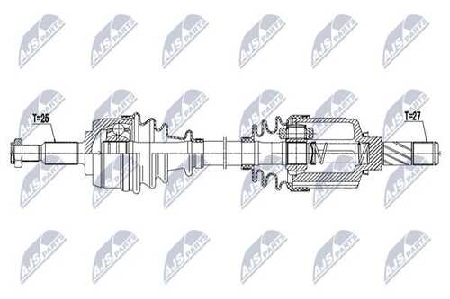 Вал полуоси (привод в сборе) NTY NPW-RE-065