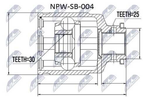 Шрус внутренний NTY NPW-SB-004