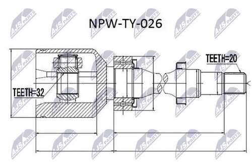 Шрус NTY NPW-TY-026