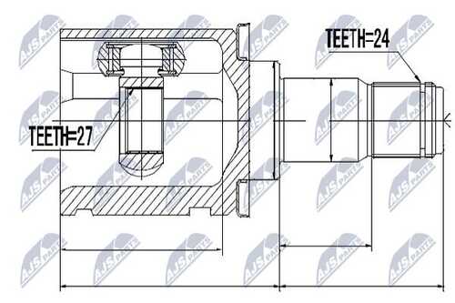 Шрус внутренний toyota rav-4 atm 2.02.4 05-12 3.5 atm 07-12 camry avv50 2.5 hybrid 11- lexus es250h 12-левв NTY NPW-TY-037