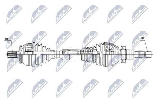 Полуось volvo xc90 2.4d d5 2.5t t5 2002-08.2006 акпп правая NTY NPW-VV-016
