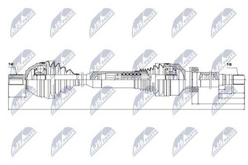 Вал полуоси (привод в сборе) NTY NPW-VV-050