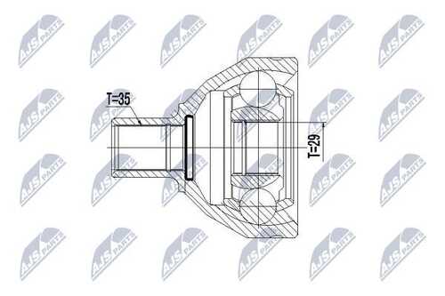 Шрус volvo xc90 2.9t6 02-06 /левый NTY NPW-VV-073