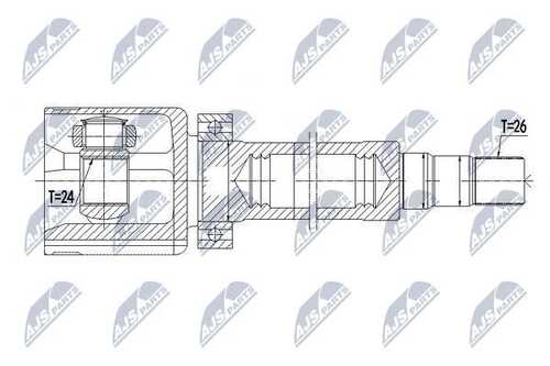 Шрус volvo s80 2.02.42.4d2.4d5 00-06 /првыйatm/ NTY NPW-VV-088